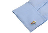 Golden Fish Novelty Copper Cuff Links