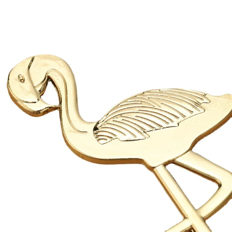 Golden Flamingo Bottle Opener Bird Opener