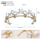 Golden Hairband Hairpin Wedding Hair Accessories Rhinestone Pearls