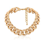 Golden Highlights Cable Chain Necklace Girl Ladies Jewelry Gift