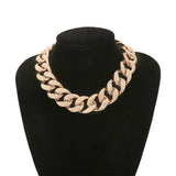Golden Highlights Cable Chain Necklace Girl Ladies Jewelry Gift