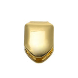 Golden Hip Hop Single Teeth Grillz Caps for Costume Party Rapper