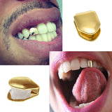 Golden Hip Hop Single Teeth Grillz Caps for Costume Party Rapper