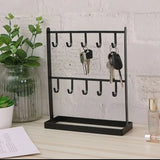 Golden Jewelry Stand Earring Hook Display Stand Necklace Hanger