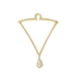 Golden Leaf Tie Clip Shirt Concealed Button No Trace Ties Clips