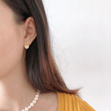 925 Silver Key Stud Earrings with Pearls - Prom Jewelry Gift