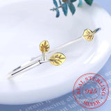 925 Silver Bangles Women's Sweet Opening Cuff Bracelet