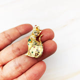 Golden Magical Cat Pendant 925 Sterling Silver Gift For Woman