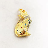Golden Magical Cat Pendant 925 Sterling Silver Gift For Woman