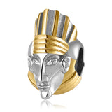 Golden Mask Bead for Women Bracelet Necklace DIY Jewelry