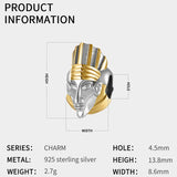 Golden Mask Bead for Women Bracelet Necklace DIY Jewelry