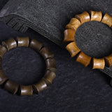 Golden Phoebe Wood Beads Slub Bracelet