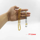 Golden Resin Tasbih Muslim Bracelet 33 Prayer Beads Masbaha Misbaha
