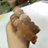 Golden Sand Sunstone Beads Bracelet Natural Gemstone Jewelry Bangle