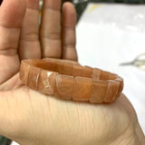 Golden Sand Sunstone Beads Bracelet Natural Gemstone Bangle