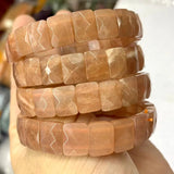 Golden Sand Sunstone Beads Bracelet Natural Gemstone Bangle