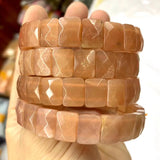 Golden Sand Sunstone Beads Bracelet Natural Gemstone Bangle