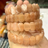 Golden Sand Sunstone Beads Bracelet Gemstone Bangle