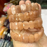 Golden Sand Sunstone Beads Bracelet Gemstone Bangle