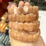 Golden Sand Sunstone Beads Bracelet Gemstone Bangle