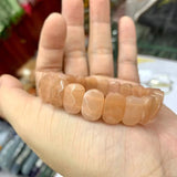 Golden Sand Sunstone Beads Bracelet Gemstone Bangle