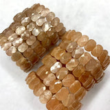 Golden Sand Sunstone Beads Bracelet Gemstone Bangle