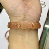 Golden Sand Sunstone Beads Bracelet Natural Gemstone Bangle