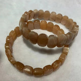 Golden Sand Sunstone Beads Bracelet Natural Gemstone Jewelry Bangle