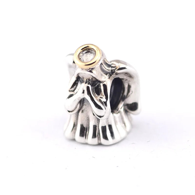 Vintage Angel Wings Prayer Beads for 925 Silver Bracelets