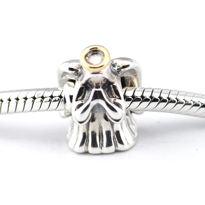 Vintage Angel Wings Prayer Beads for 925 Silver Bracelets