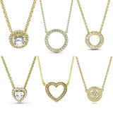 925 Silver Hearts Of Collier Necklace Classic Elegance Gift