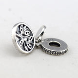 Family Tree Pendant Silver 925 Charms Clear CZ DIY Jewelry Making