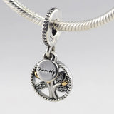 Family Tree Pendant Silver 925 Charms Clear CZ DIY Jewelry Making