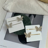 Rhinestone Butterfly Hairpin Crystal Hairpin for Women 90s