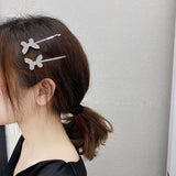 Rhinestone Butterfly Hairpin Crystal Hairpin for Women 90s