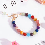 Golden Strawberry Hair Crystal Red Agate Candy Duobao Bracelet