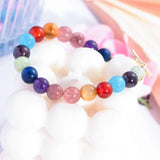 Golden Strawberry Hair Crystal Red Agate Candy Duobao Bracelet