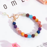 Golden Strawberry Hair Crystal Red Agate Candy Duobao Bracelet