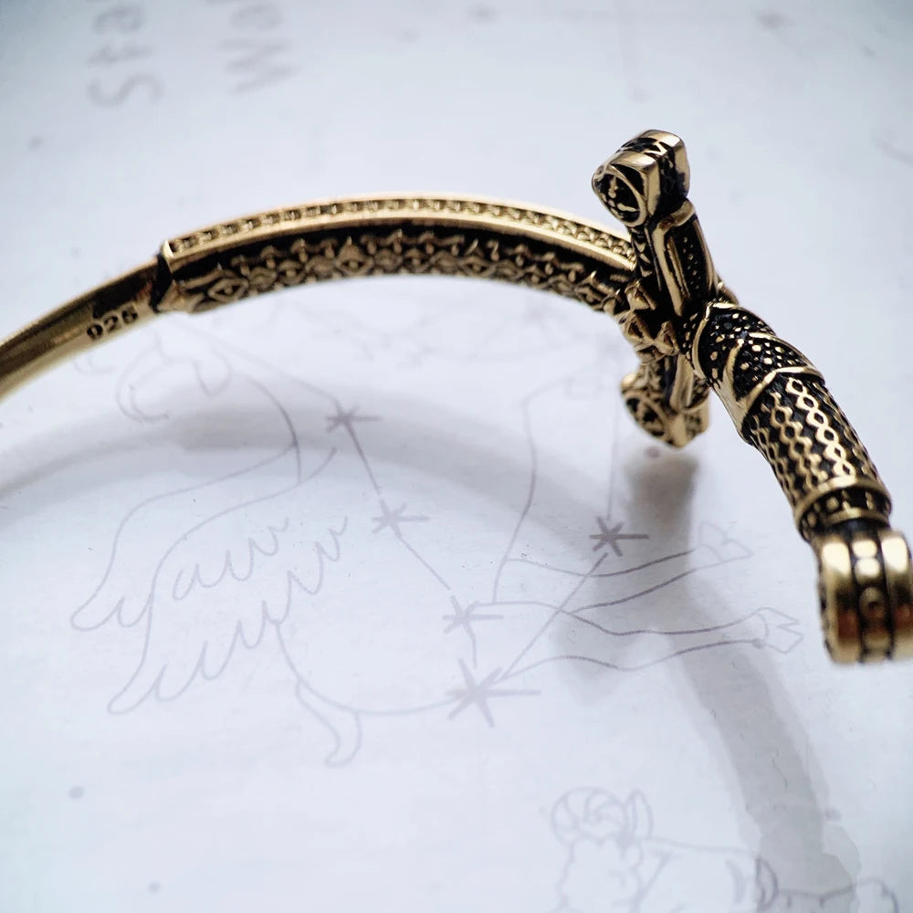 Golden Sword Bracelet Bangles Jewelry Vintage Gift For Women Men
