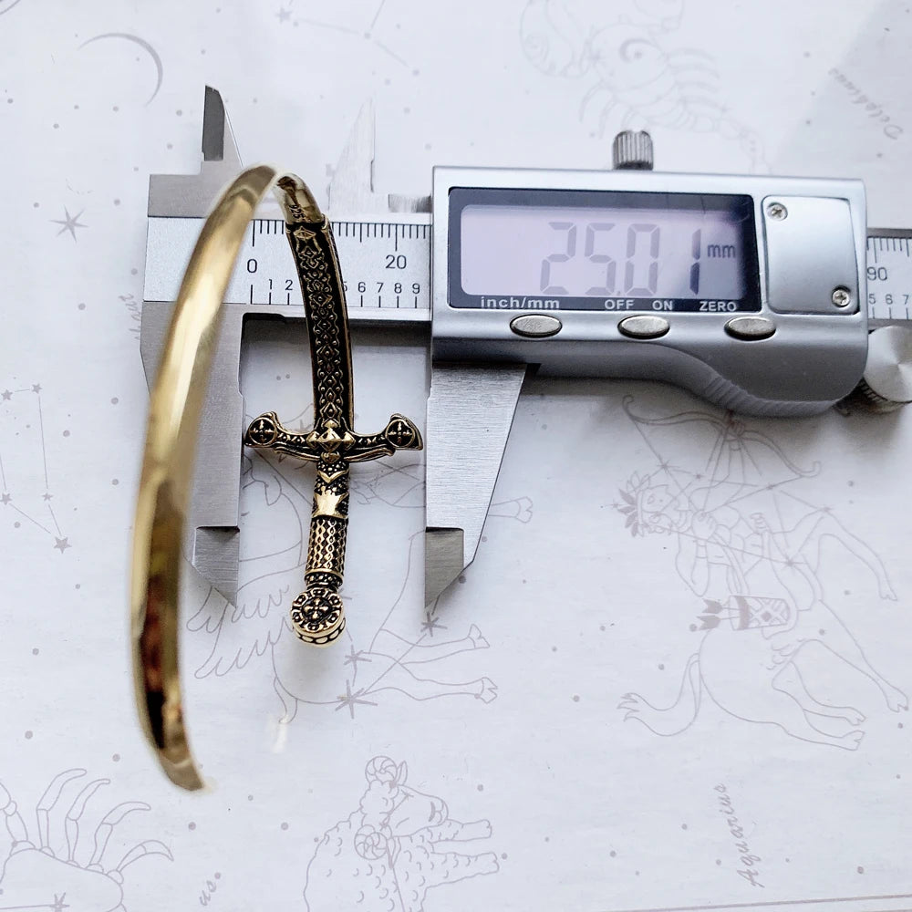 Golden Sword Bracelet Bangles Jewelry Vintage Gift For Women Men