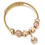 Modern Love Charm Bracelet, Asymmetrical Beaded Jewelry