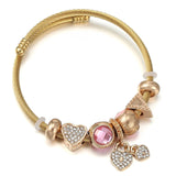 Modern Love Charm Bracelet, Asymmetrical Beaded Jewelry
