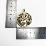 Golden Tree Pendant, Tiger Eye Ethnic Jewelry, 925 Sterling Silver