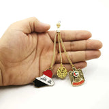 Golden UAE & Iraq Tassel Tesbih Pendant Emblem Tasbih Arab Accessory