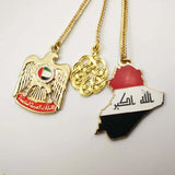 Golden UAE & Iraq Tassel Tesbih Pendant Emblem Tasbih Arab Accessory