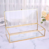 Vintage Glass Lidded Bracelet Box Personalized Large Clear Rectangle Box