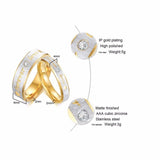 Golden Wedding Ring for Couple Men and Women