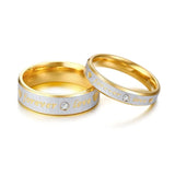 Golden Wedding Ring for Couple Men and Women