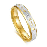 Golden Wedding Ring for Couple Men and Women