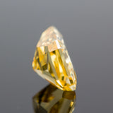 Golden Yellow High Carbon Diamond Radiant Crushed Ice CZ 4K Cutting 5A+